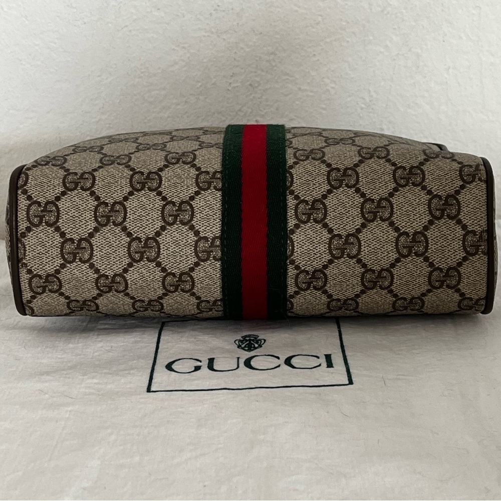 Gucci Supreme Cosmetic Pouch Web Stripe Late 70s-Early 80s Italy - Picture 4 of 16